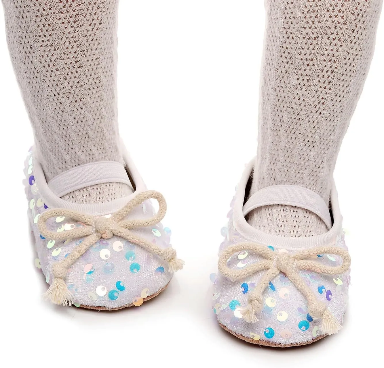 Infant Baby Girls Mary Jane Bownot Flat Wedding Princess Shoes Anti-Slip First Walking Shoes