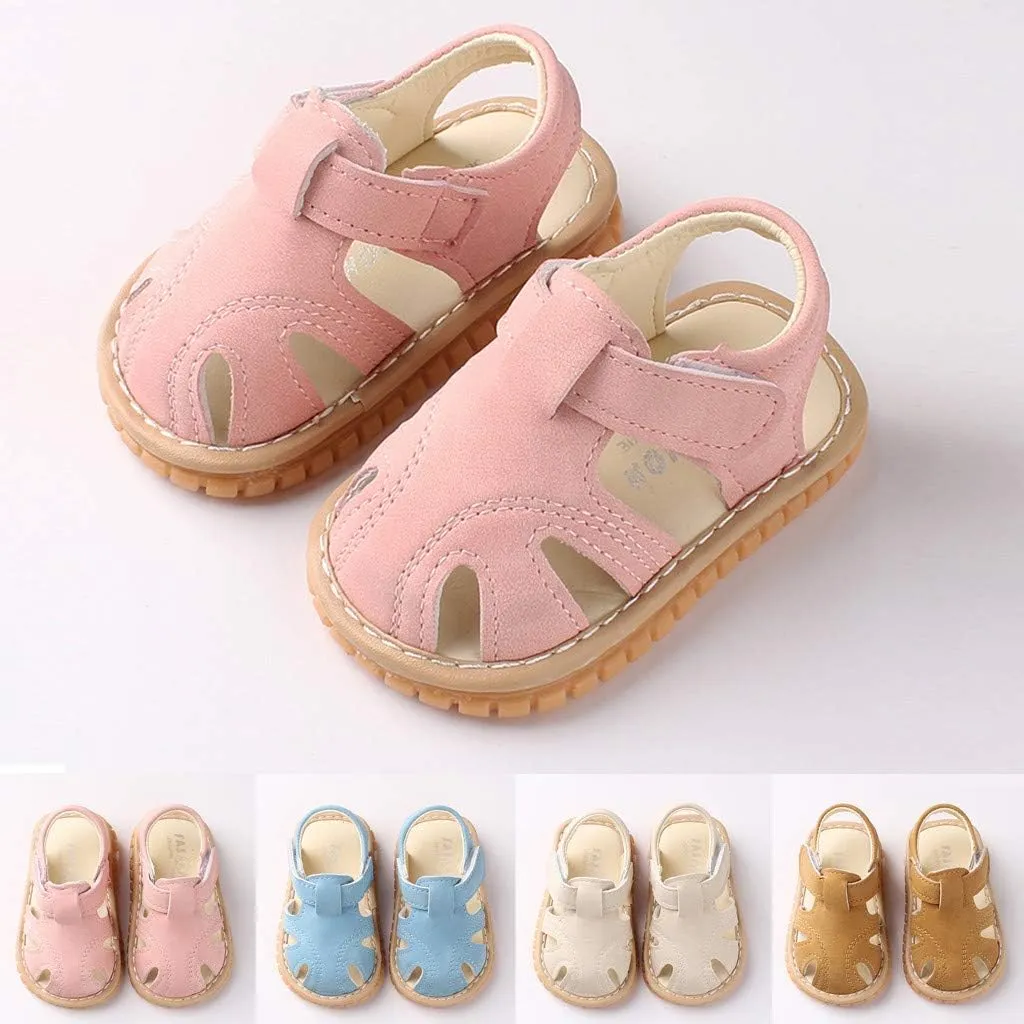 Infant Baby Girls Sandals with Princess Dress First Walker Shoes Soft Sole Shoes Newborn Roman Shoes (Beige-02#E, 6-9Months)