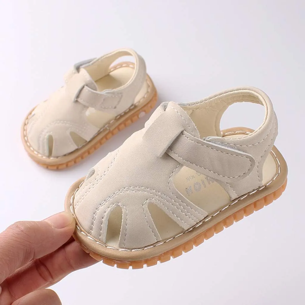 Infant Baby Girls Sandals with Princess Dress First Walker Shoes Soft Sole Shoes Newborn Roman Shoes (Beige-02#E, 6-9Months)