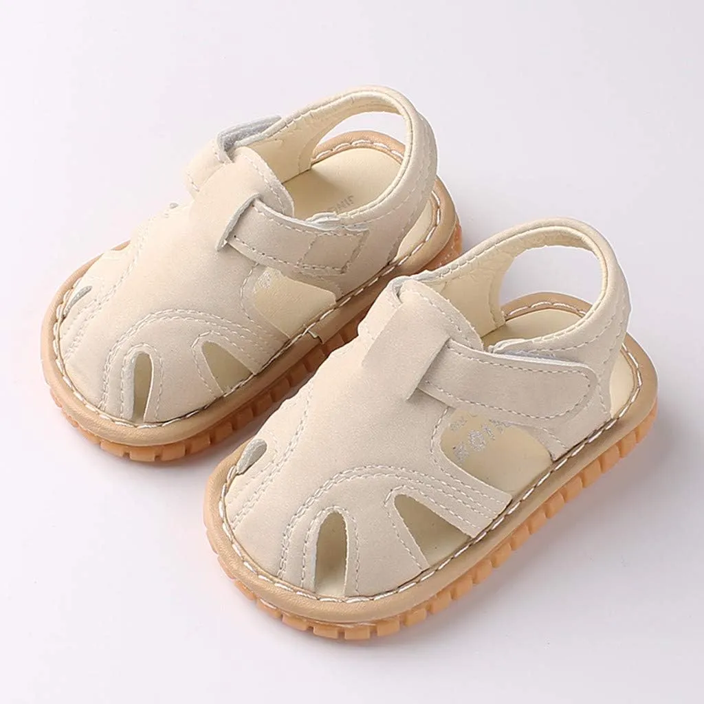 Infant Baby Girls Sandals with Princess Dress First Walker Shoes Soft Sole Shoes Newborn Roman Shoes (Beige-02#E, 6-9Months)