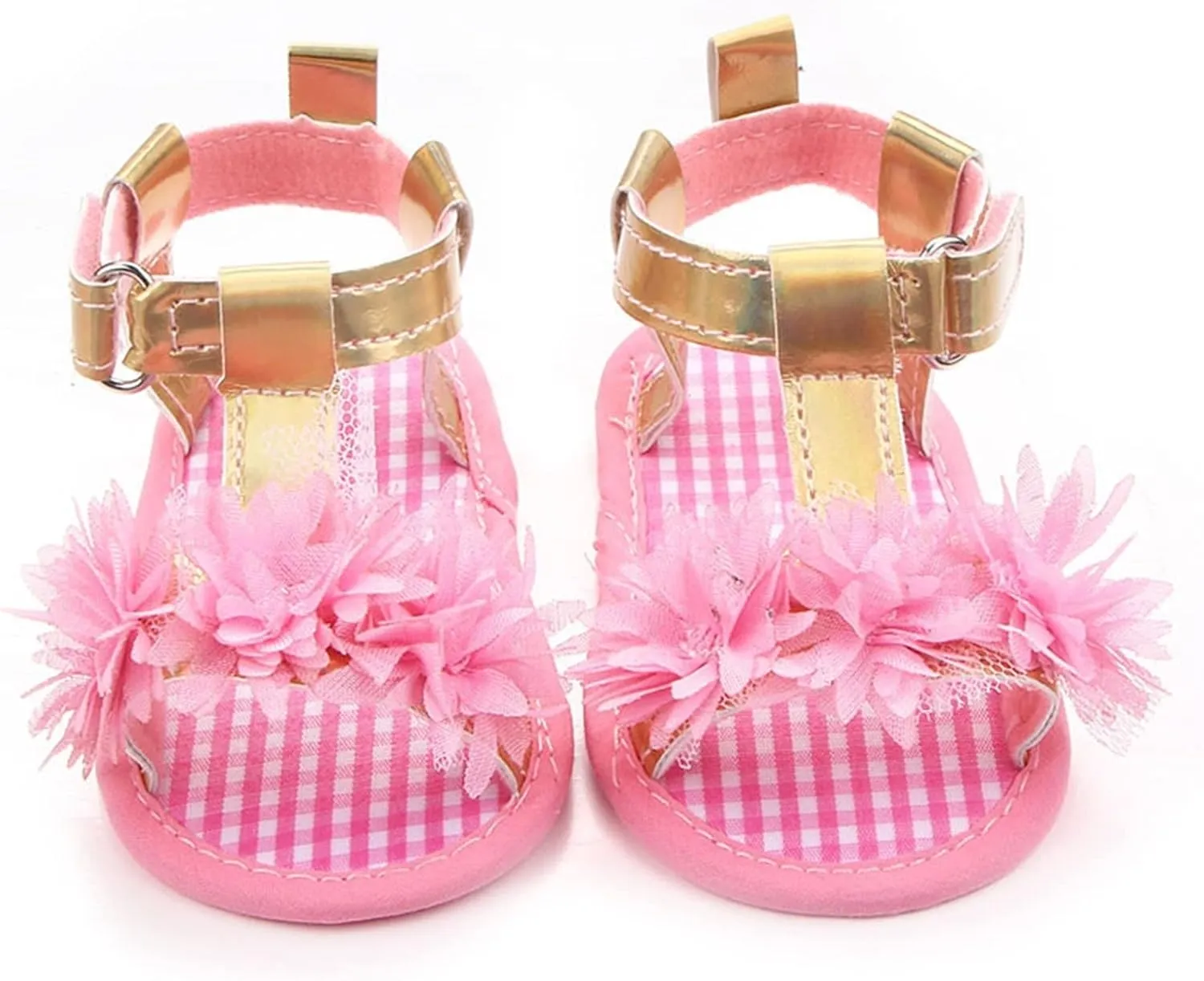 Infant Baby Girls Summer Sandals with Flower Soft Sole Wedding Dress Flats Newborn First Walkers crib Dress Shoes