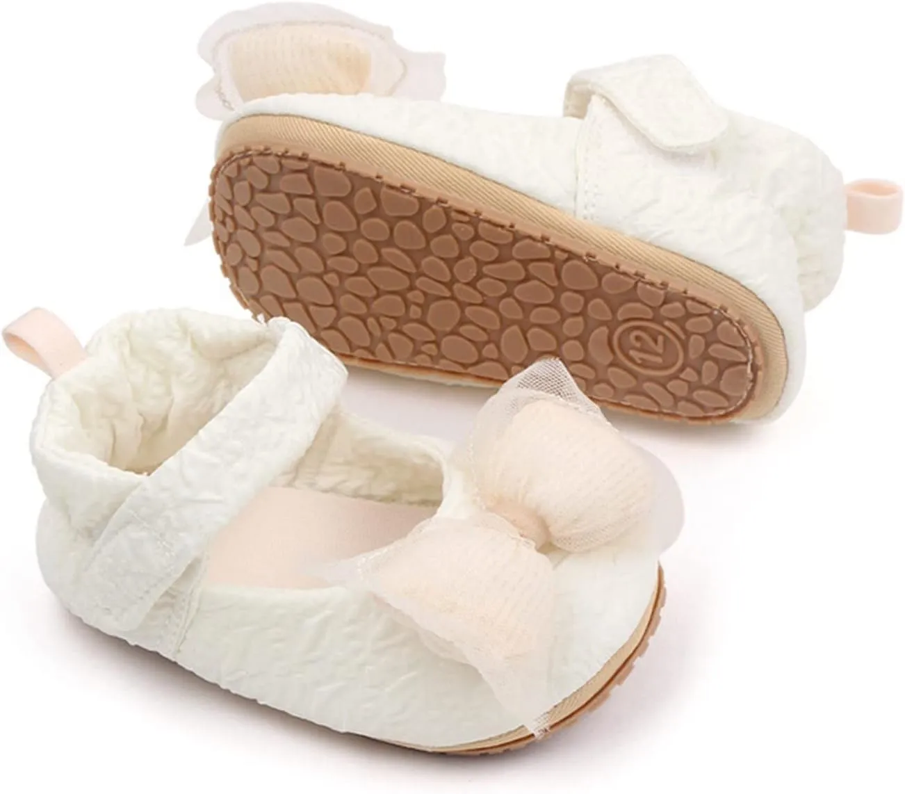 Infant Baby Newborn Sneakers Girls Cute Bow Cartoon Shoes Walking Shoes Flat Shoes Dress Shoes Crib Shoes