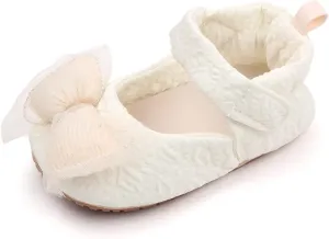 Infant Baby Newborn Sneakers Girls Cute Bow Cartoon Shoes Walking Shoes Flat Shoes Dress Shoes Crib Shoes