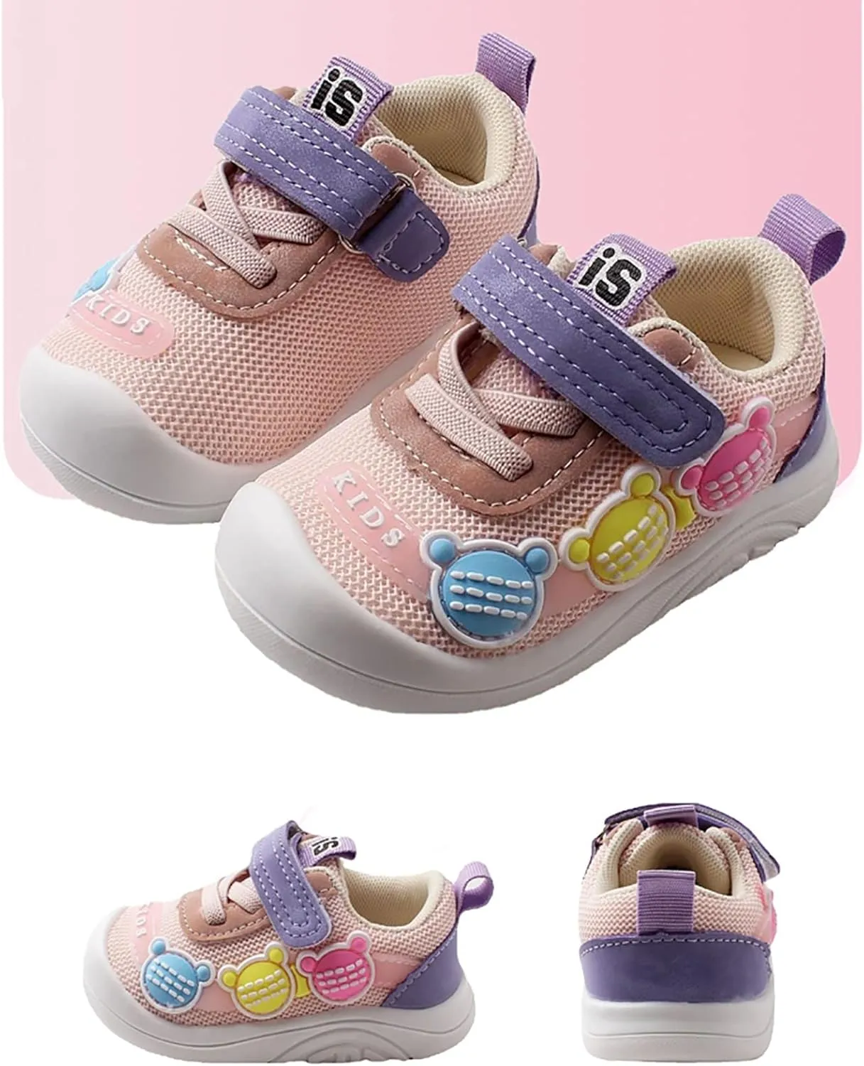 Infant Baby Non Slip Sneakers Boys Girls Breathable Lightweight Shoes Toddler Breathable Mesh First Walking Shoes