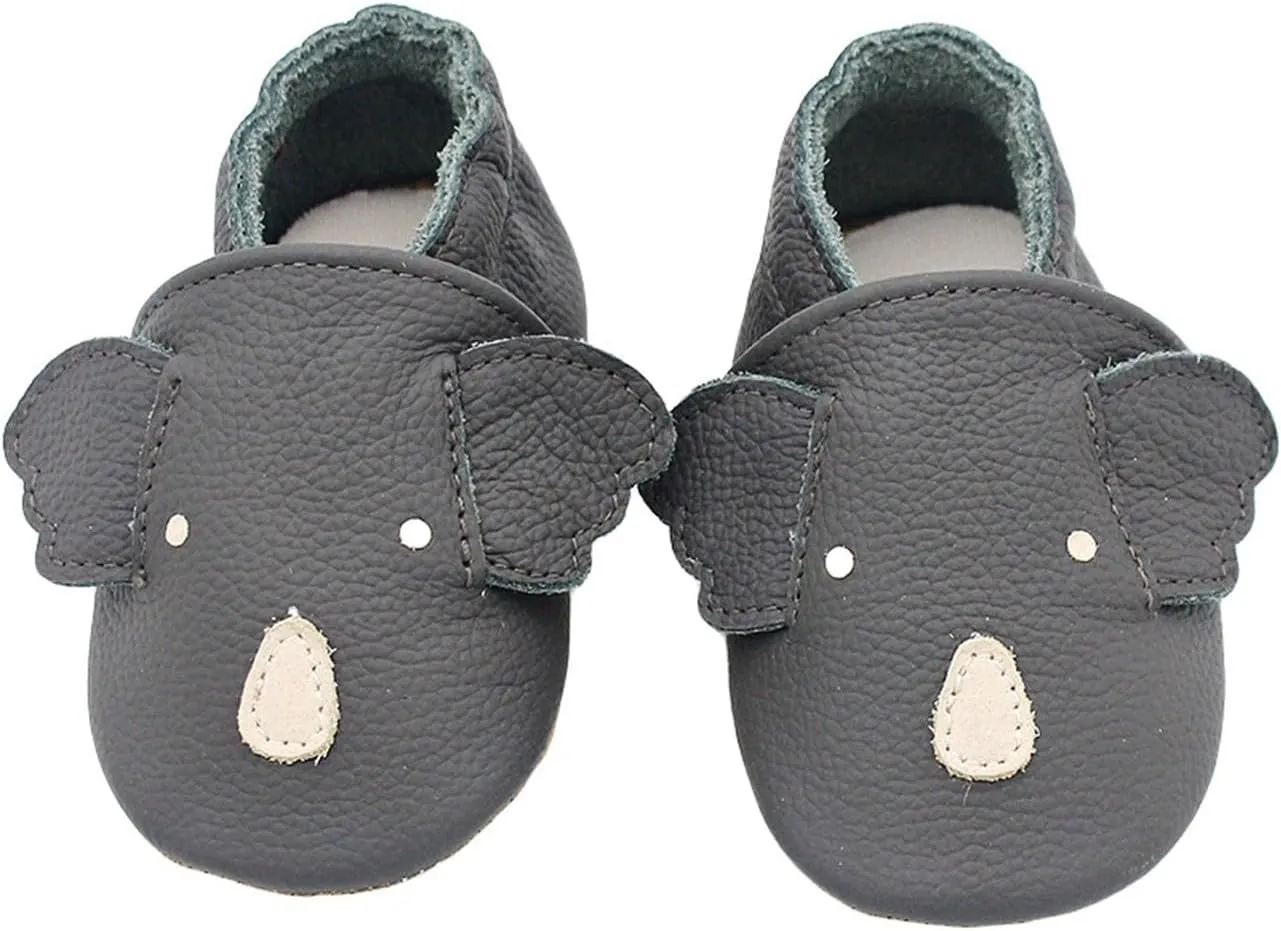 Infant Baby Soft Sole PU Leather Prewalker Shoes Infant Toddler Cute artoon Animal Slip-on Shoes Casual Slippers