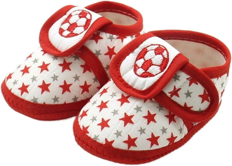 Infant Boys Girls Soft Sole Adjustable Casual Shoes Infant Star Printing Lightweight Rubber Sole Shoes