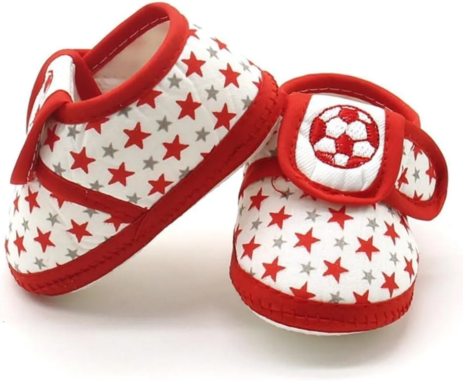 Infant Boys Girls Soft Sole Adjustable Casual Shoes Infant Star Printing Lightweight Rubber Sole Shoes