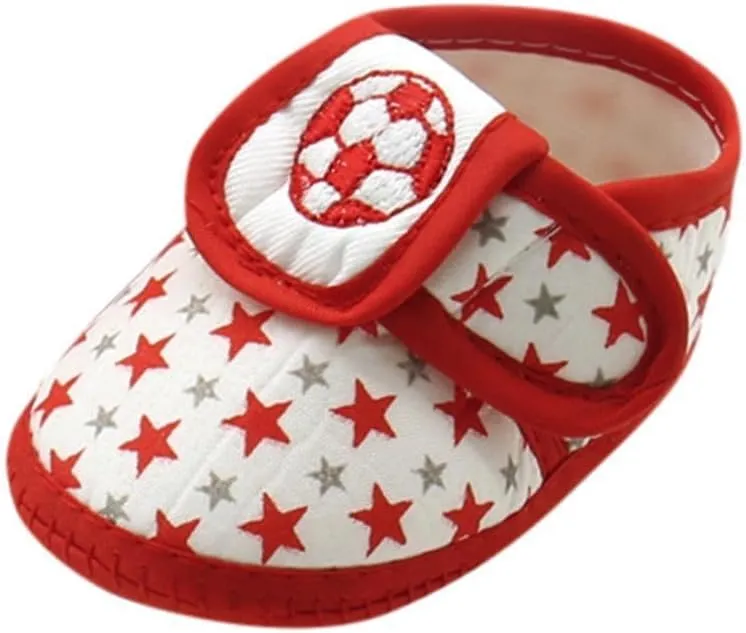 Infant Boys Girls Soft Sole Adjustable Casual Shoes Infant Star Printing Lightweight Rubber Sole Shoes