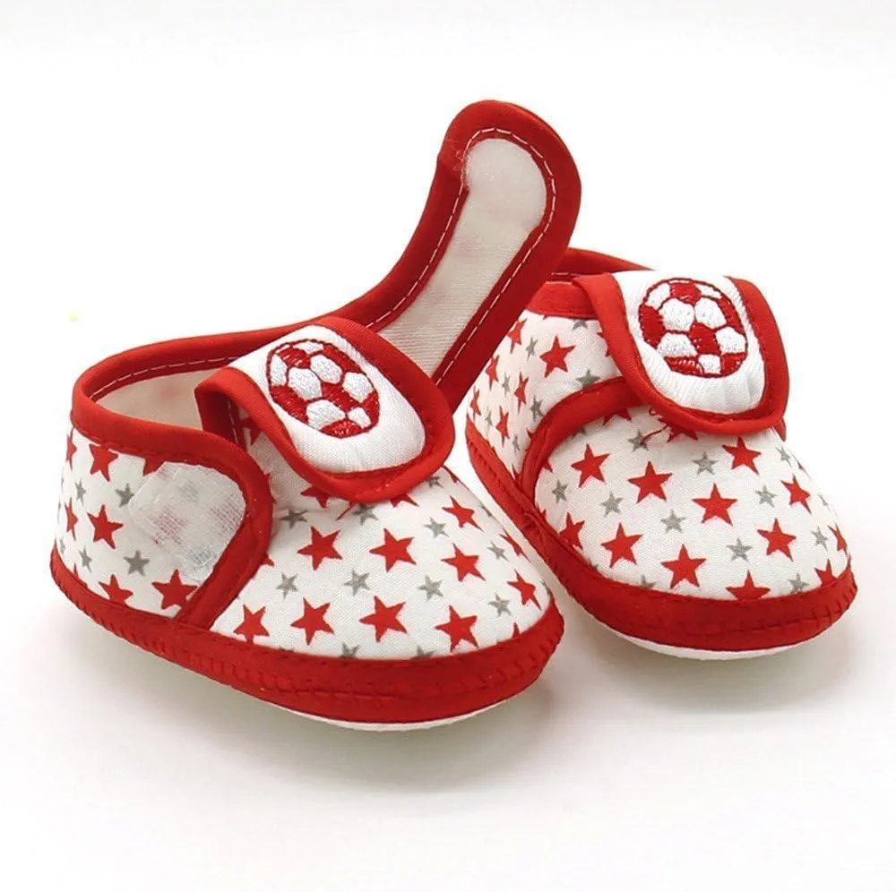Infant Boys Girls Soft Sole Adjustable Casual Shoes Infant Star Printing Lightweight Rubber Sole Shoes