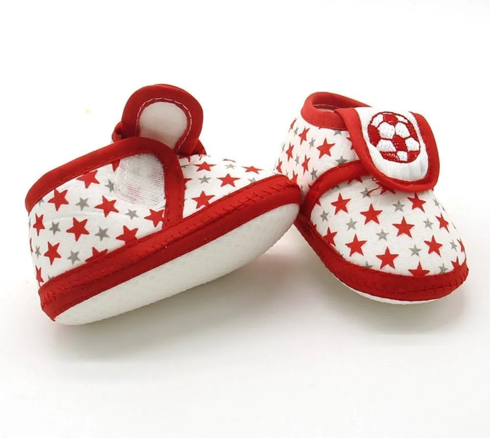 Infant Boys Girls Soft Sole Adjustable Casual Shoes Infant Star Printing Lightweight Rubber Sole Shoes