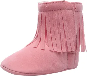 Infant Boys Size 2 Shoes Baby Tassels Shoes Girls First Infant Snow Cotton Warm Boots Soft Plush Walkers Baby Shoes Baby Snow Boots Girls
