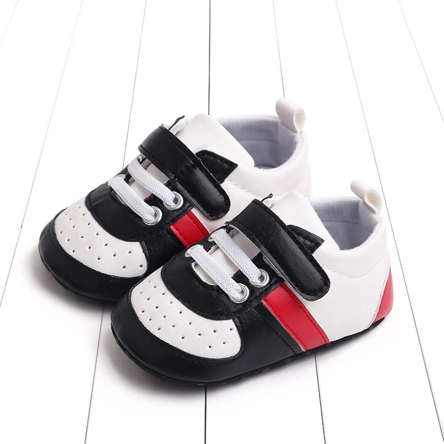 Infant Toddler Color Matching Prewalker Sneakers Baby Girls Boys Anti-Slip Soft Sole Lightweight First Step Shoes