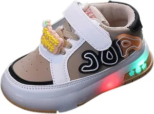 Infant Toddler LED Sneakers for Boys Girls Light Up Breathable Lightweight Soft Sole Casual First Walking Shoes Top 10