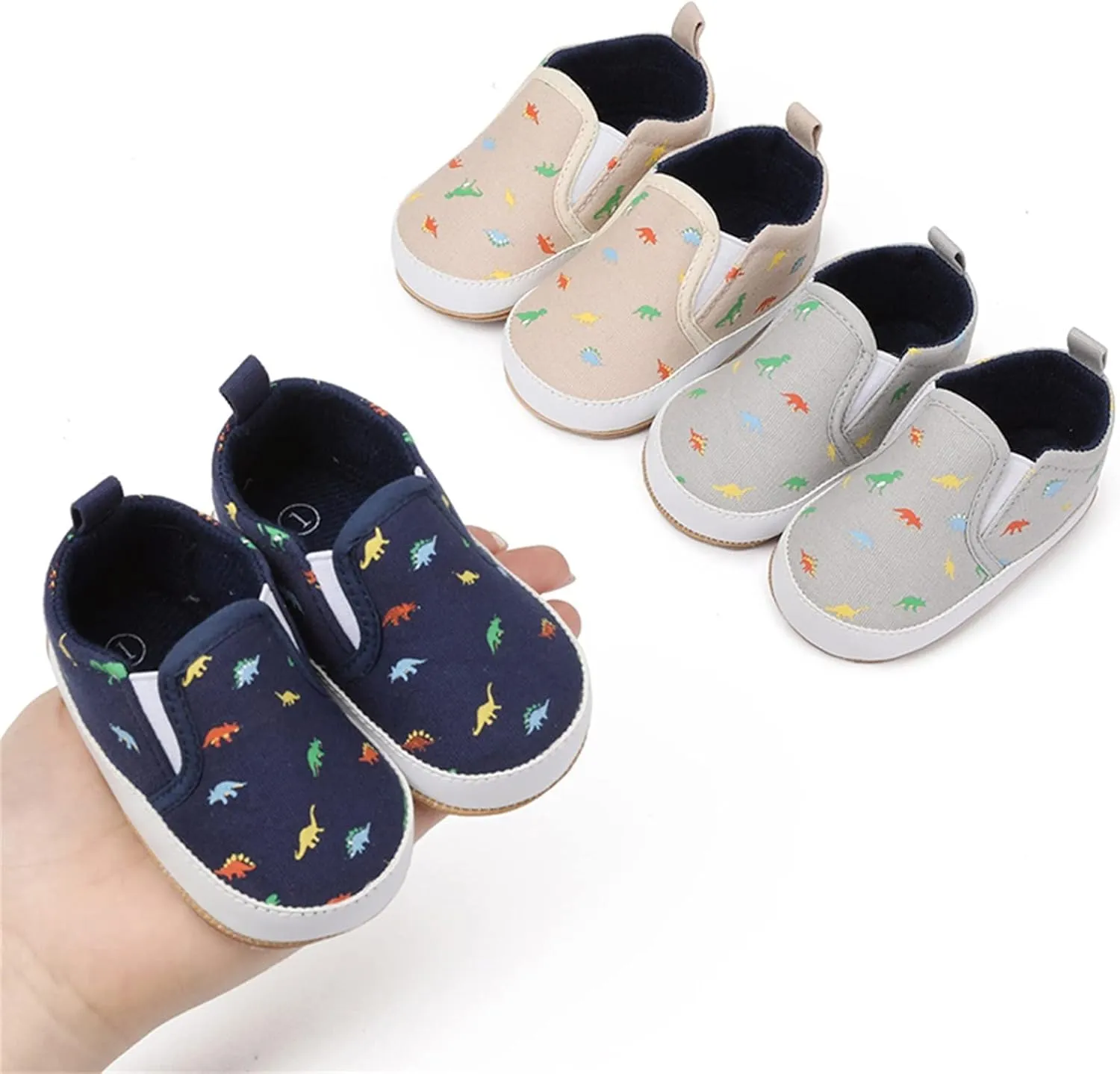Infant Toddler Shoes Boys Girls Baby Shoes Soft Sole Slip On Shoes Animal Print Infant neakers (Khaki, 12-18 Months)
