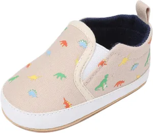 Infant Toddler Shoes Boys Girls Baby Shoes Soft Sole Slip On Shoes Animal Print Infant neakers (Khaki, 12-18 Months)