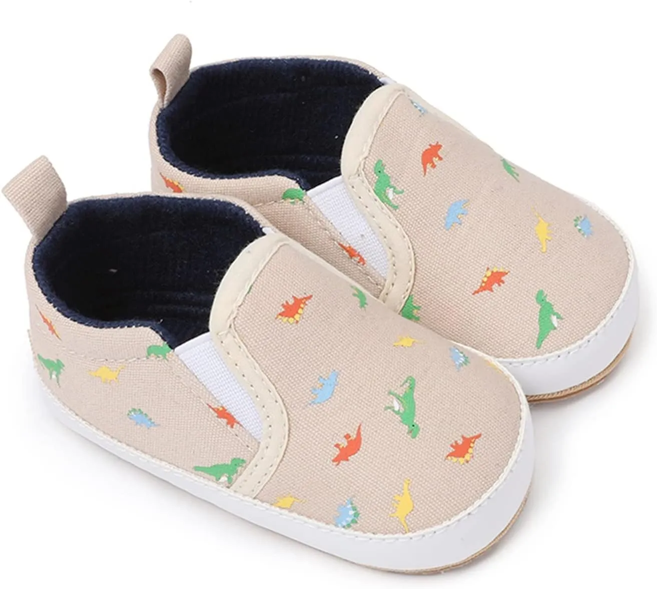 Infant Toddler Shoes Boys Girls Baby Shoes Soft Sole Slip On Shoes Animal Print Infant neakers (Khaki, 12-18 Months)
