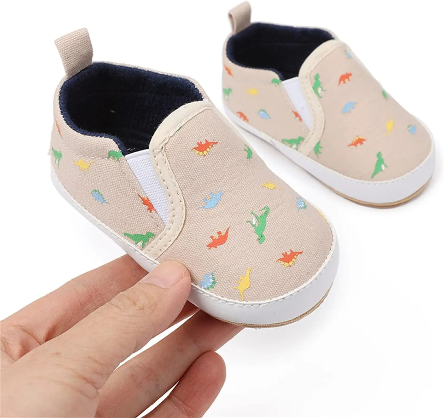 Infant Toddler Shoes Boys Girls Baby Shoes Soft Sole Slip On Shoes Animal Print Infant neakers (Khaki, 12-18 Months)