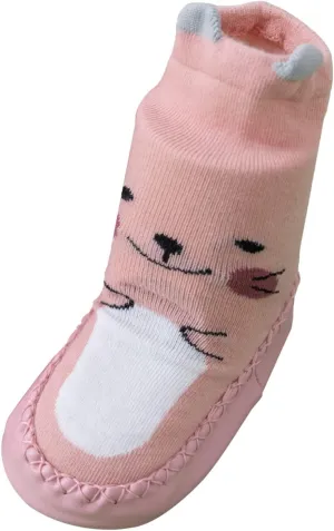 Infant Toddler Shoes Soft Sole Toddler Shoes Cartoon Print Breathable Non Slip Socks Socks Shoes Size 4 Toddler Sandals (Pink, 12 Months)