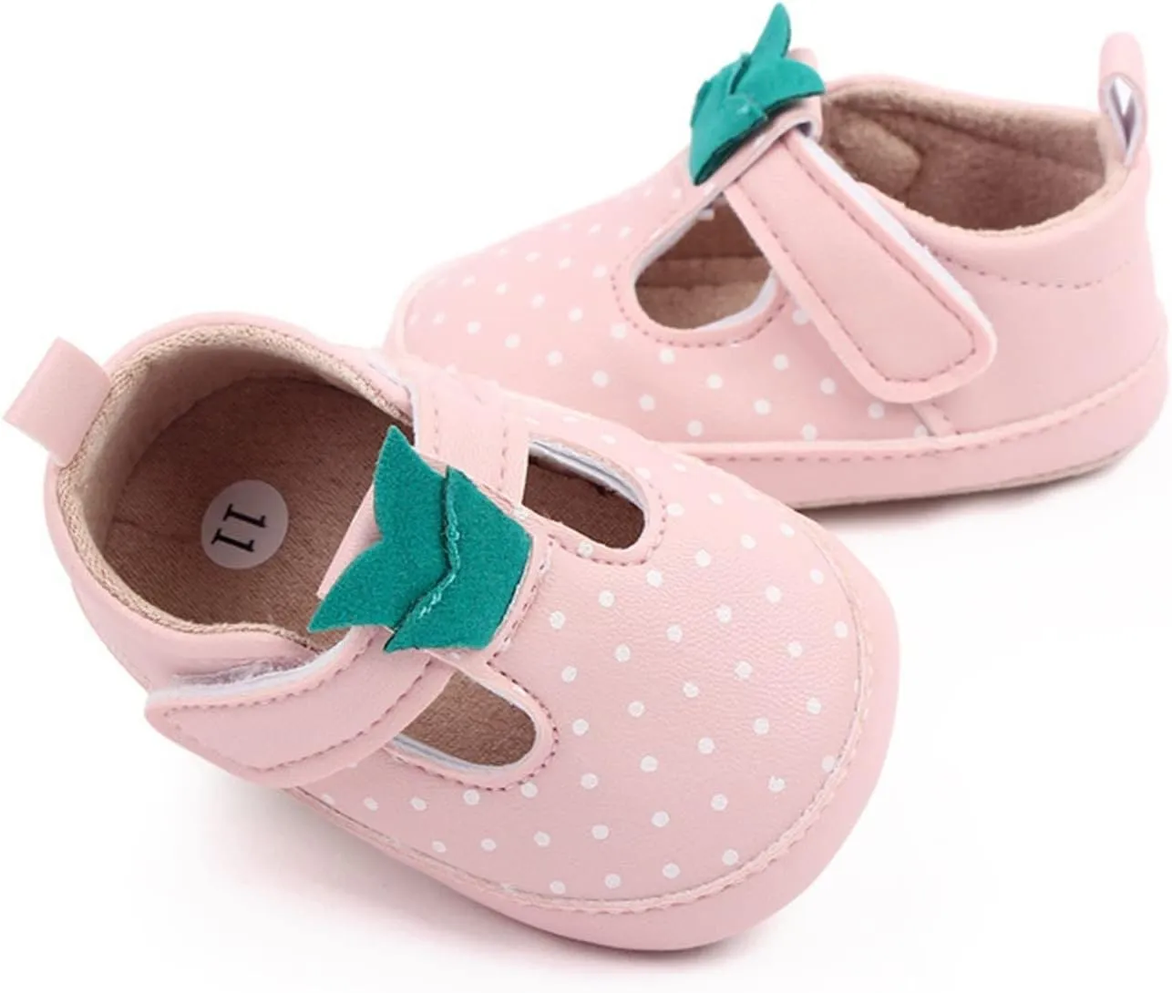 Infant Toddler Shoes Soft Sole Toddler Shoes Polka Dots Non Slip Breathable Princess Girl Sandals Size 10