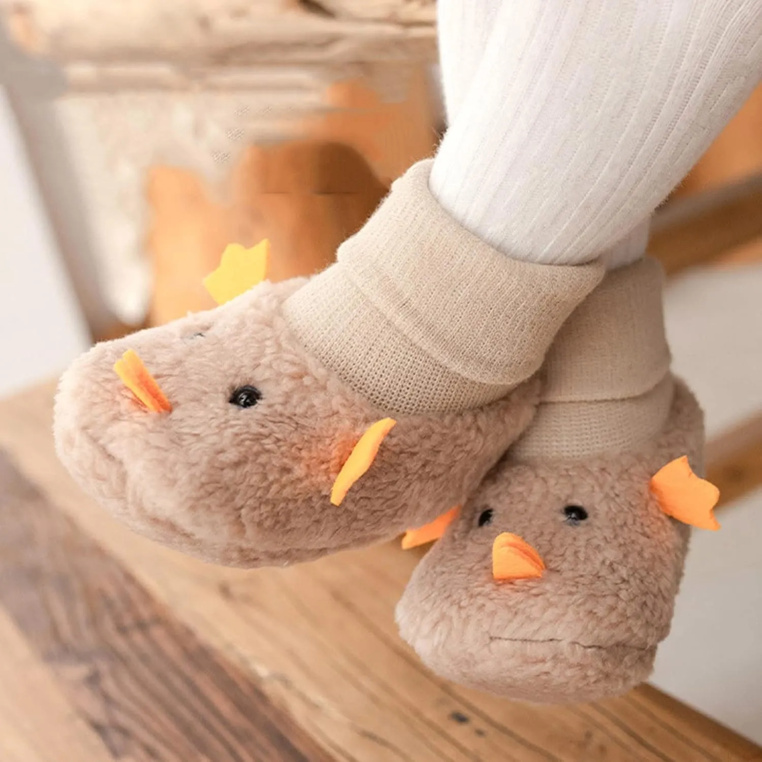 JINCAIHONG Fuzzy Sock Shoes for Baby Indoor Slipper Socks with Soft Sole First Walking Shoes for Toddler Kids