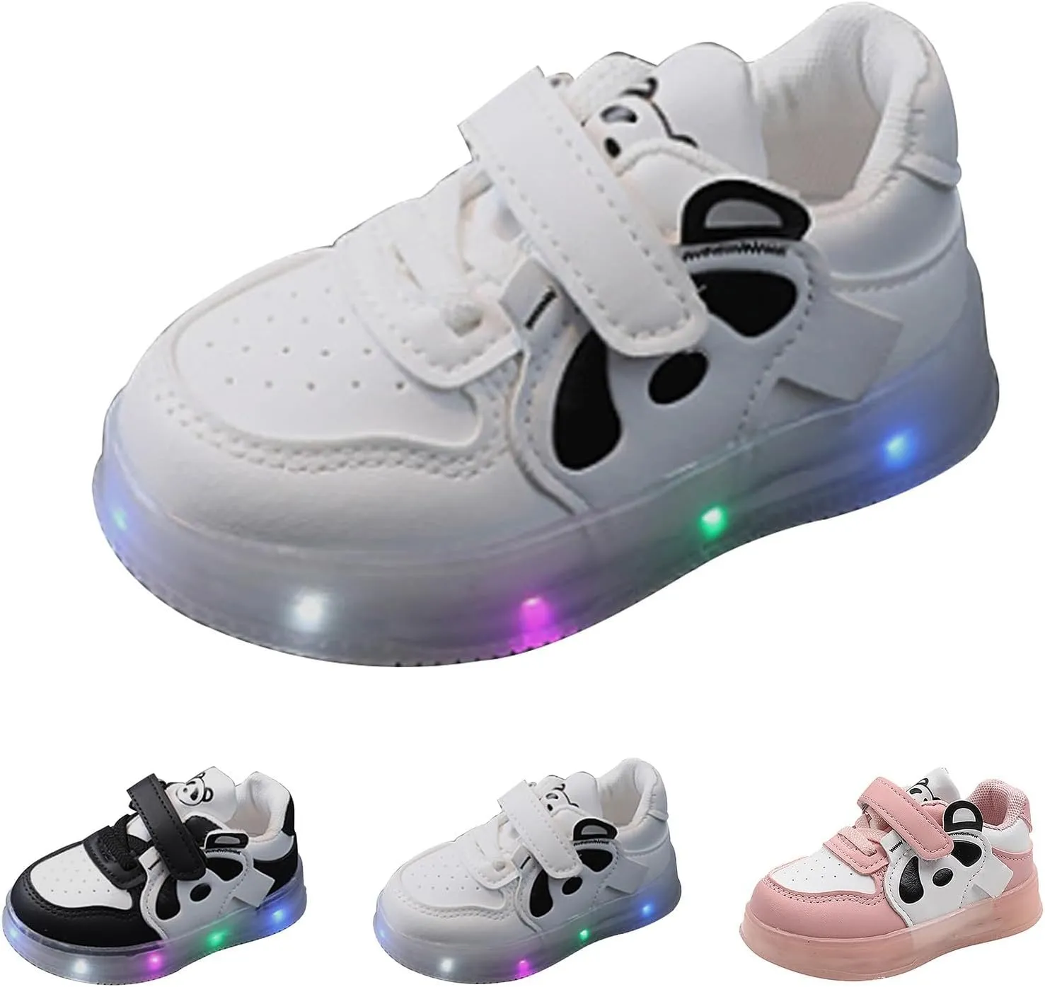 JINCAIHONG Kids Sneakers Light Up Shoes Baby Flashing Walking Slippers Glittery Shoes for Toddler Girls Boys