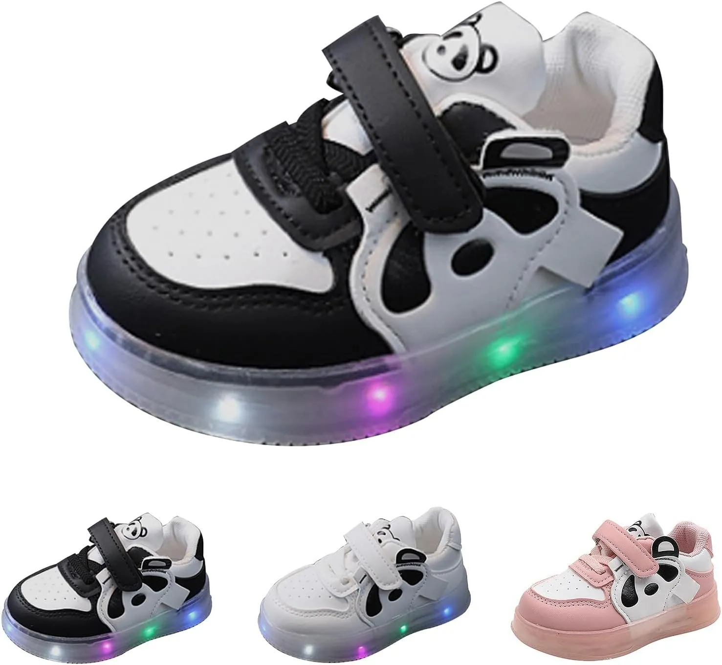JINCAIHONG Kids Sneakers Light Up Shoes Baby Flashing Walking Slippers Glittery Shoes for Toddler Girls Boys