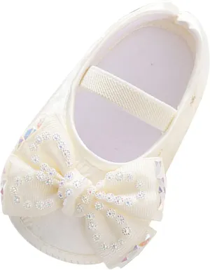 Kid Baby Shoes Fashion Soft Sole Toddler Shoes Pearl Dress Flower Princess Shoes Toddler Shoes Toddler Stocking