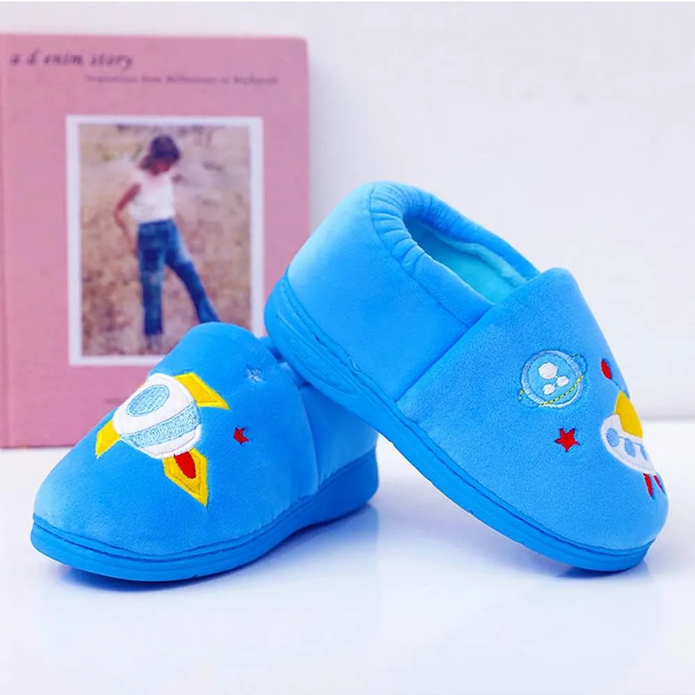 Kids Boys Girls Warm Slippers Kids Non-Slip Winter Indoor Household Shoes