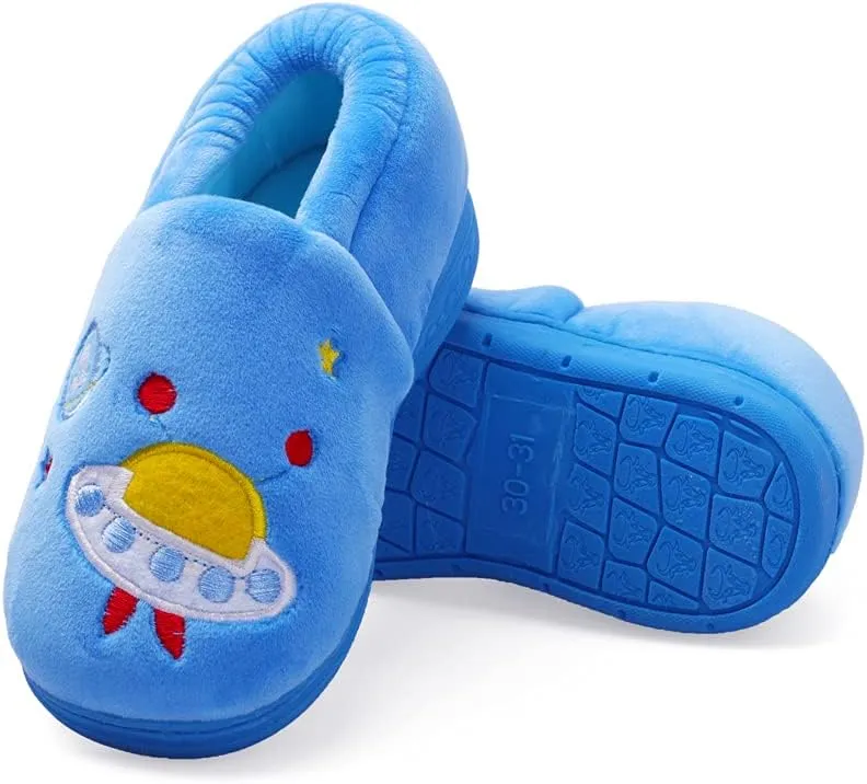 Kids Boys Girls Warm Slippers Kids Non-Slip Winter Indoor Household Shoes
