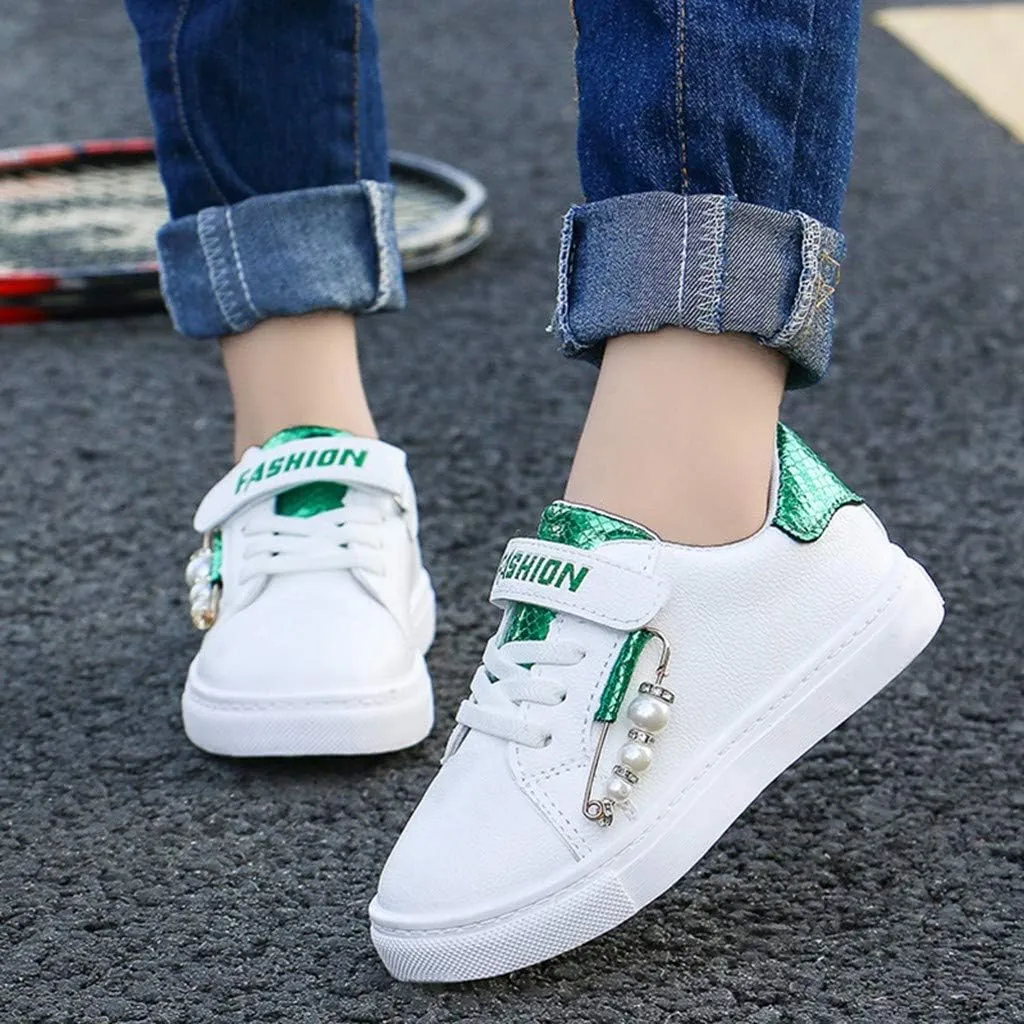Kids Canvas Sneakers Baby Boys Girls Casual Fashion Shoes Toddler Sports Shoes Soft-Soled Non-Slip Tennis Shoes (Green-6#, 10-10.5Years)