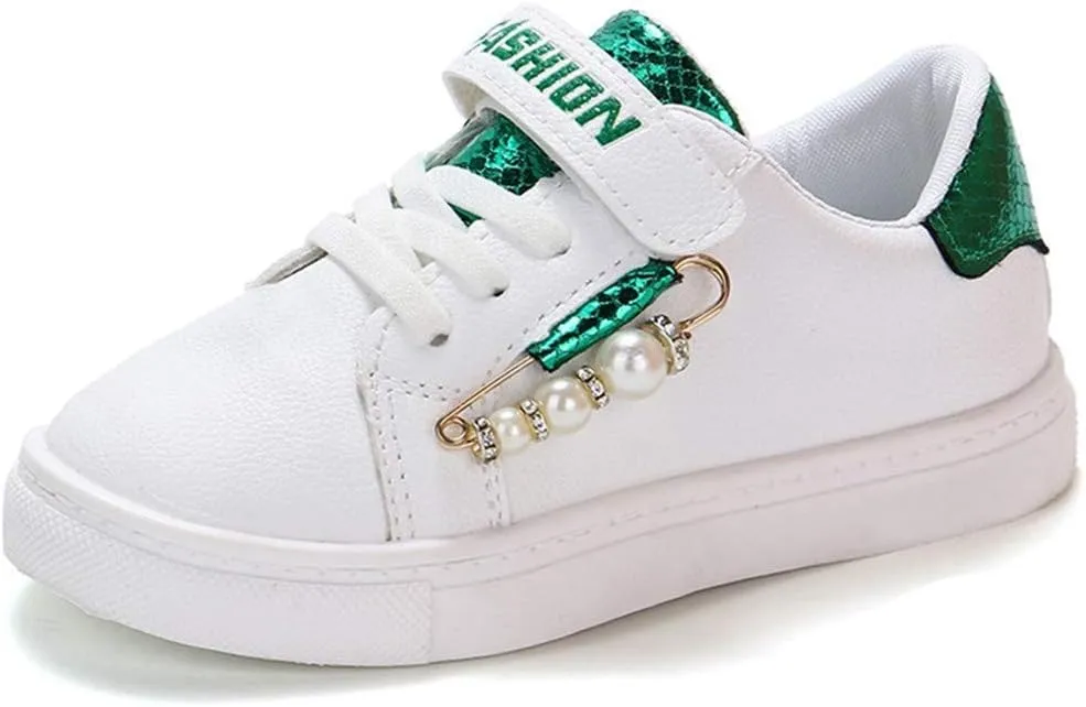 Kids Canvas Sneakers Baby Boys Girls Casual Fashion Shoes Toddler Sports Shoes Soft-Soled Non-Slip Tennis Shoes (Green-6#, 10-10.5Years)