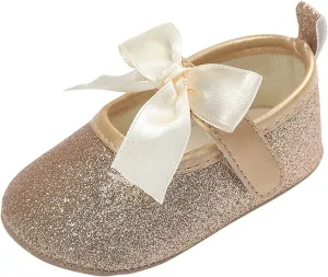 Kids Casual Shoes Toddler Kids Infant Girls Soild Colour Bowknot Princress Shoes Soft Sole The Floor Barefoot