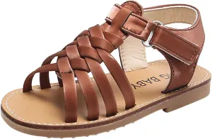 Kids Roman Sandals,1-7Years Baby Girls Boys Soft Rubber Sole Anti-Slip Summer Toddler Flats First Walkers Shoes