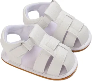 Kids Sandals Toddler Boys & Girls Squeaky Sandals Closed Toe Anti Slip Rubber Sole Shoes Baby Sandals Casual Dress Shoe