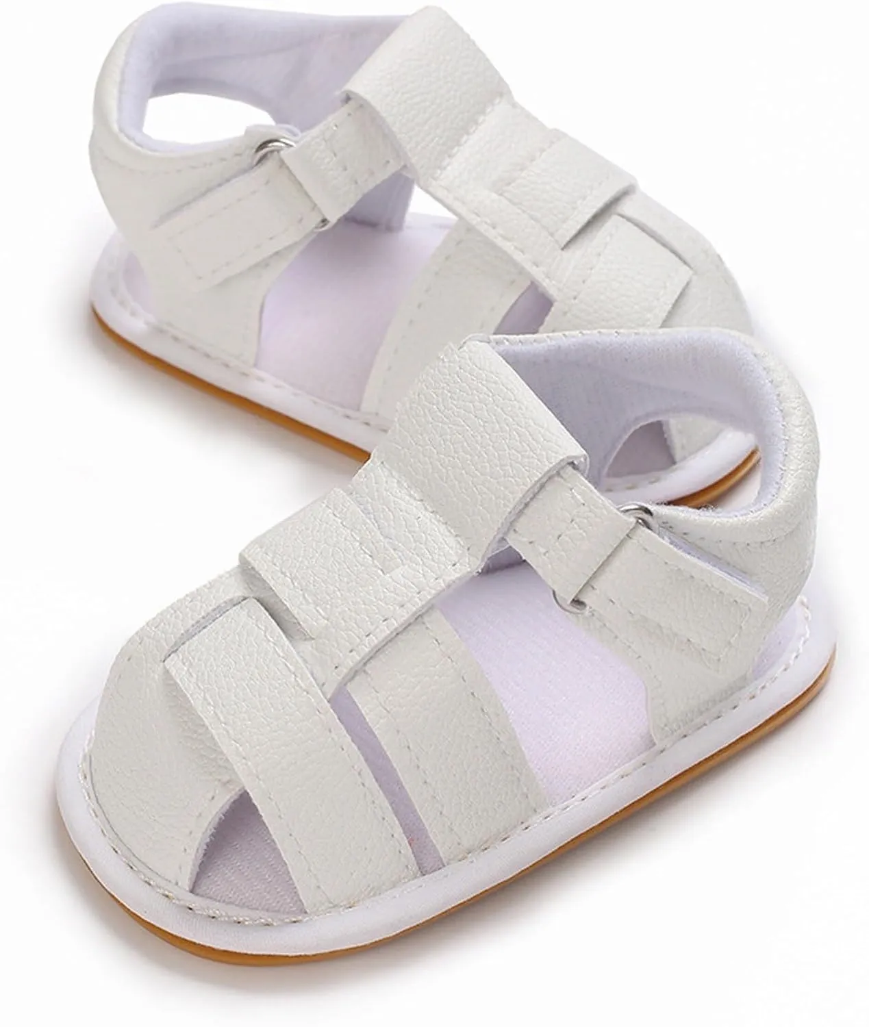 Kids Sandals Toddler Boys & Girls Squeaky Sandals Closed Toe Anti Slip Rubber Sole Shoes Baby Sandals Casual Dress Shoe