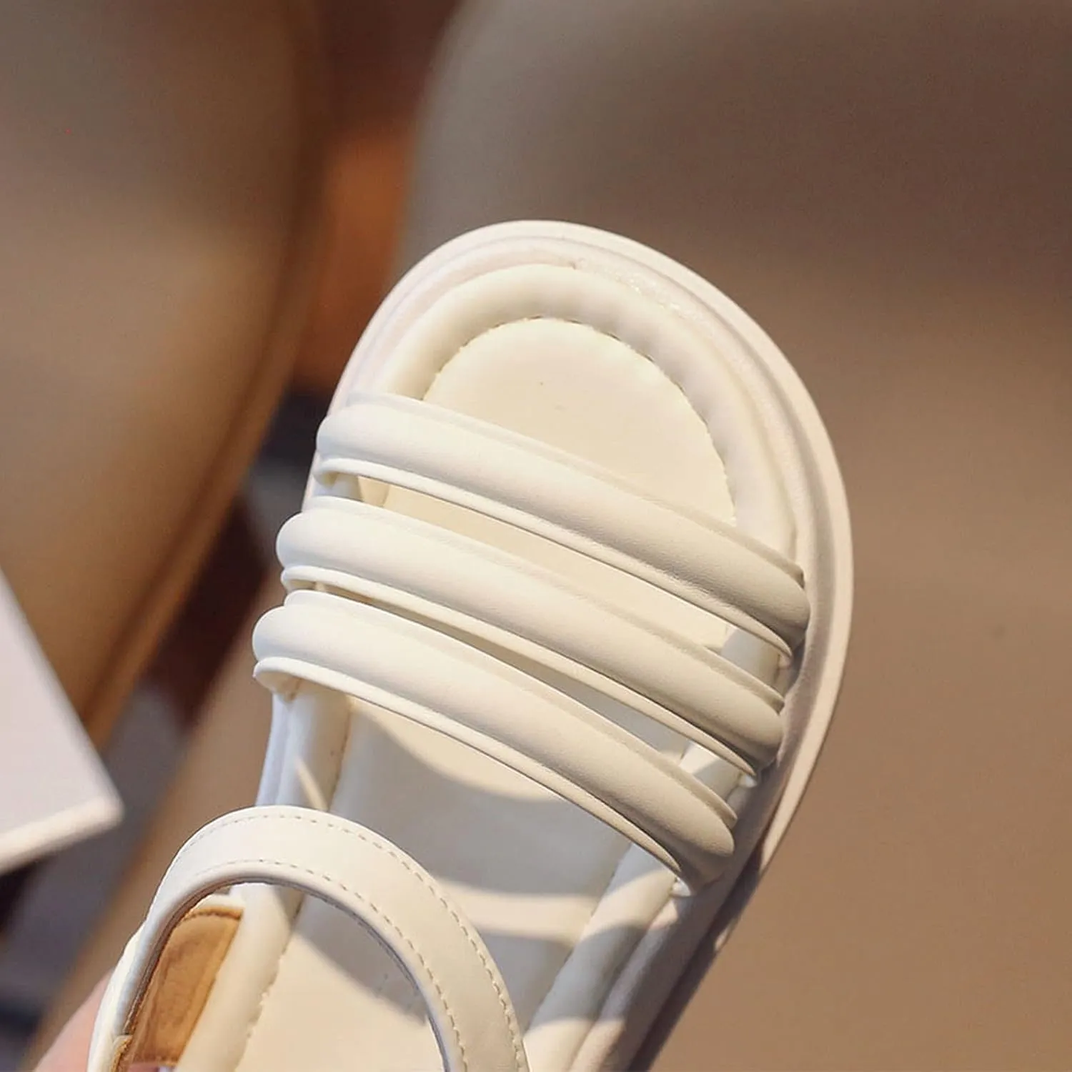 Kids Soft Shoes Girls' Sandals Summer Soft Sole Korean Edition Children Sandals One Line Female Baby Princess