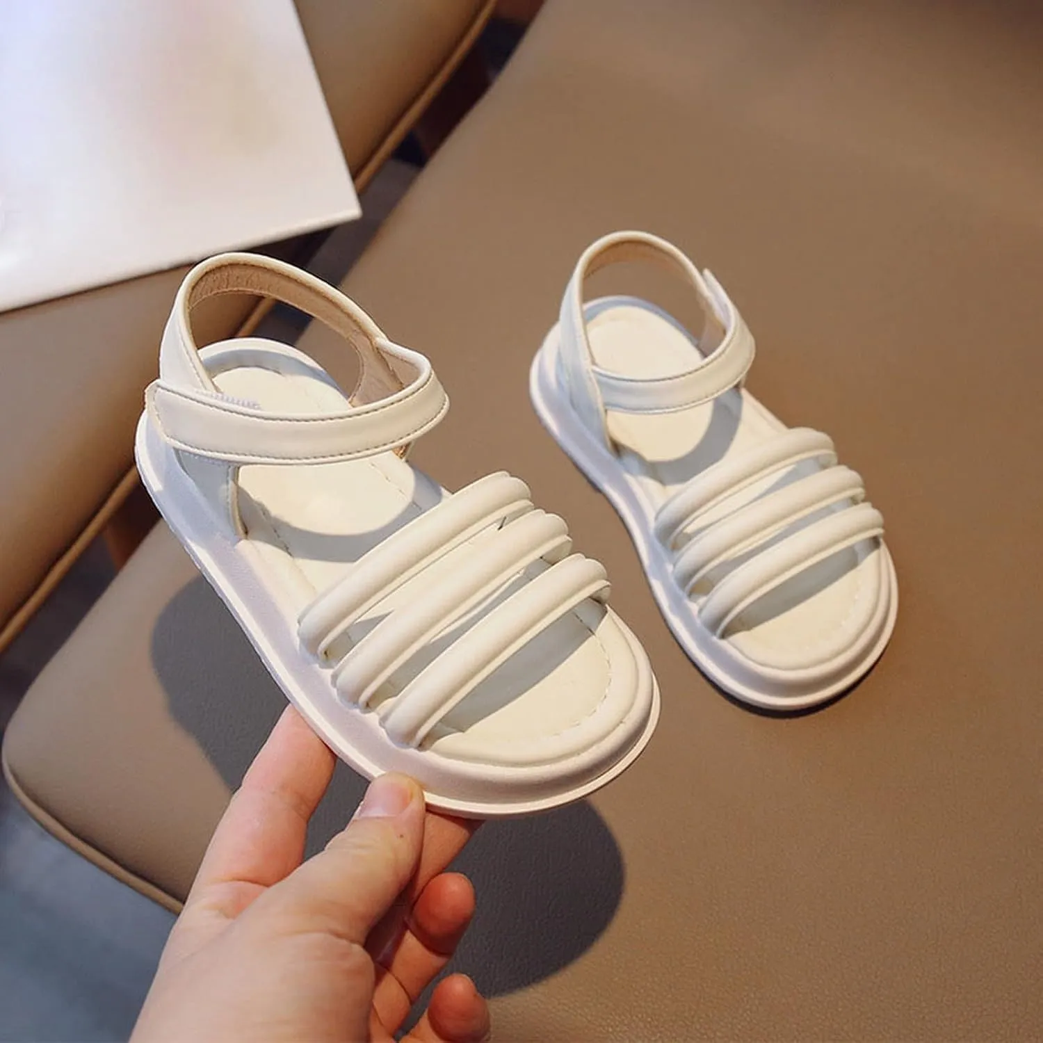 Kids Soft Shoes Girls' Sandals Summer Soft Sole Korean Edition Children Sandals One Line Female Baby Princess