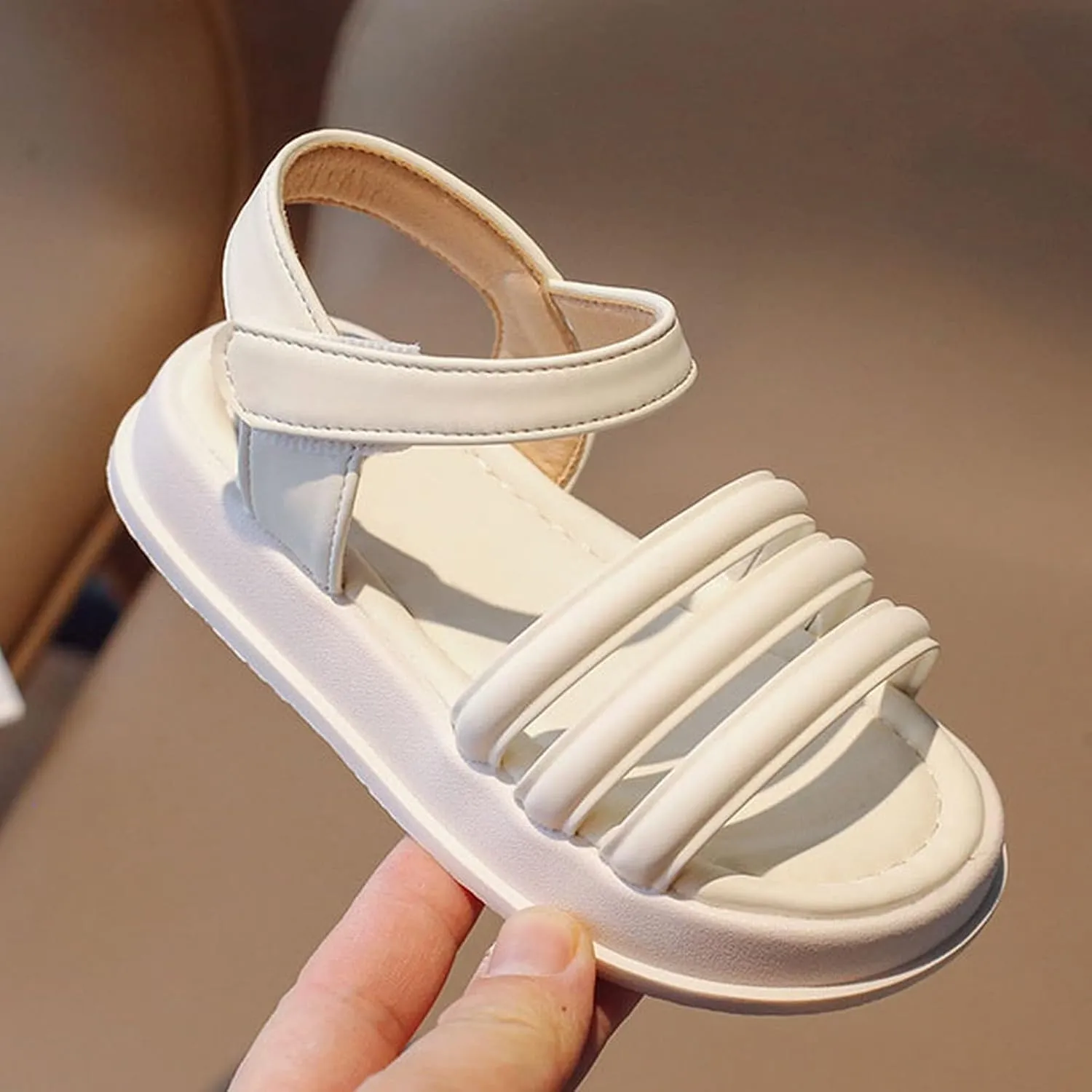 Kids Soft Shoes Girls' Sandals Summer Soft Sole Korean Edition Children Sandals One Line Female Baby Princess