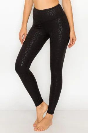Leopard Pattern Leggings w/ Inner Pocket