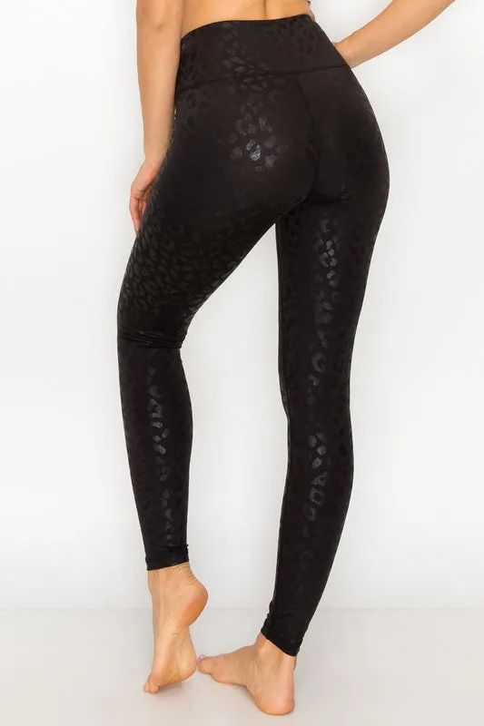 Leopard Pattern Leggings w/ Inner Pocket