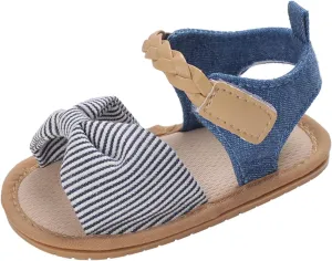 Little Girl Sandals Summer Crib Shoes Bowknot Soft Sole Infant Girls Princess Dress Flats Outdoor First Walkers Shoes