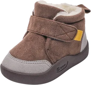 Little Girl Shoes Size 12 Baby Shoes Toddler Boots Soft Bottom Toddler Shoes Plus Velvet Thick Non Slip Large Cotton Shoes Baby Boots for Girls Snow