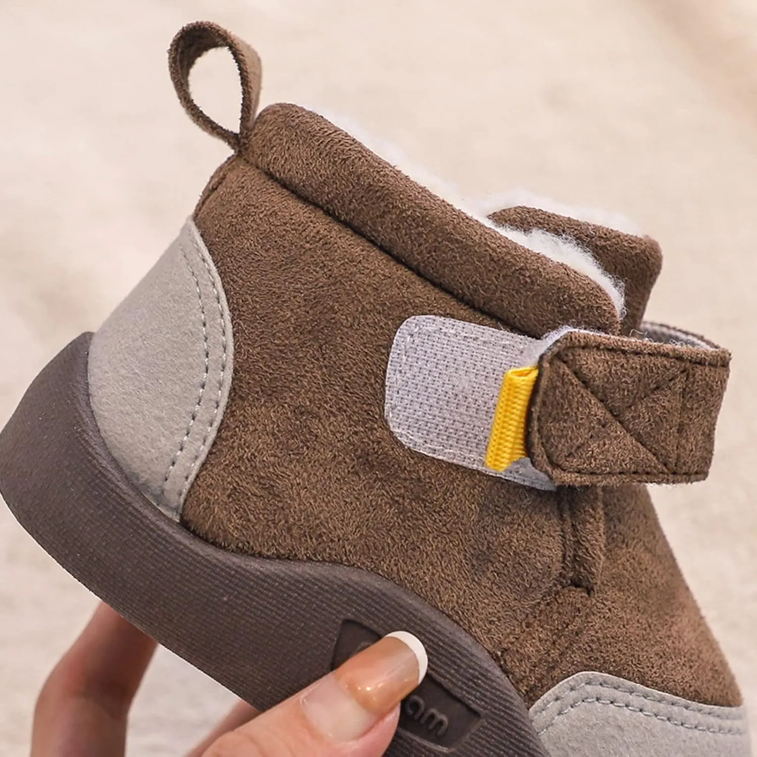 Little Girl Shoes Size 12 Baby Shoes Toddler Boots Soft Bottom Toddler Shoes Plus Velvet Thick Non Slip Large Cotton Shoes Baby Boots for Girls Snow