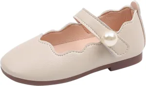 Little Girls Mary Jane Dress Shoes Slip On Ballerina Flat for Wedding, Party Girls Summer Shoes Toddler Flat