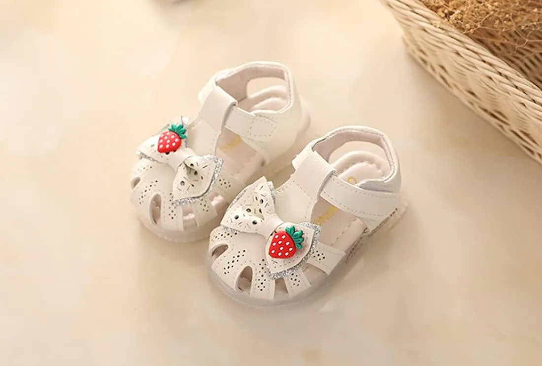 Monvecle Newborn Infant Girl Summer Soft Sole Shoes Cartoon Anti-Slip Casual Toddler First Walker Sandals 0-15M