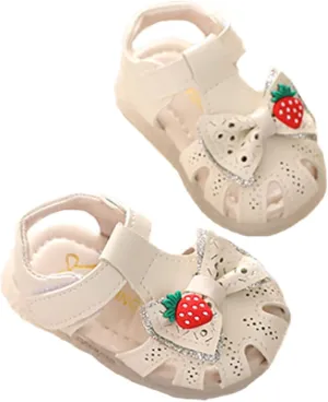 Monvecle Newborn Infant Girl Summer Soft Sole Shoes Cartoon Anti-Slip Casual Toddler First Walker Sandals 0-15M