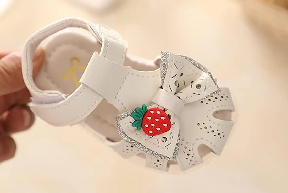 Monvecle Newborn Infant Girl Summer Soft Sole Shoes Cartoon Anti-Slip Casual Toddler First Walker Sandals 0-15M