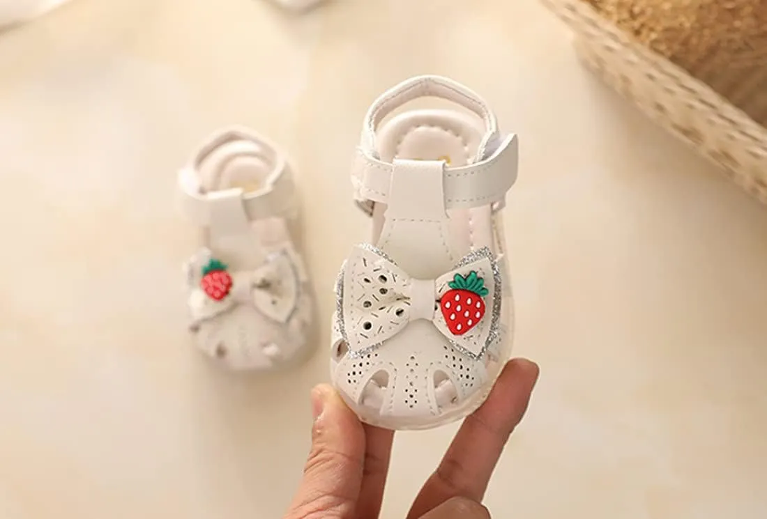 Monvecle Newborn Infant Girl Summer Soft Sole Shoes Cartoon Anti-Slip Casual Toddler First Walker Sandals 0-15M