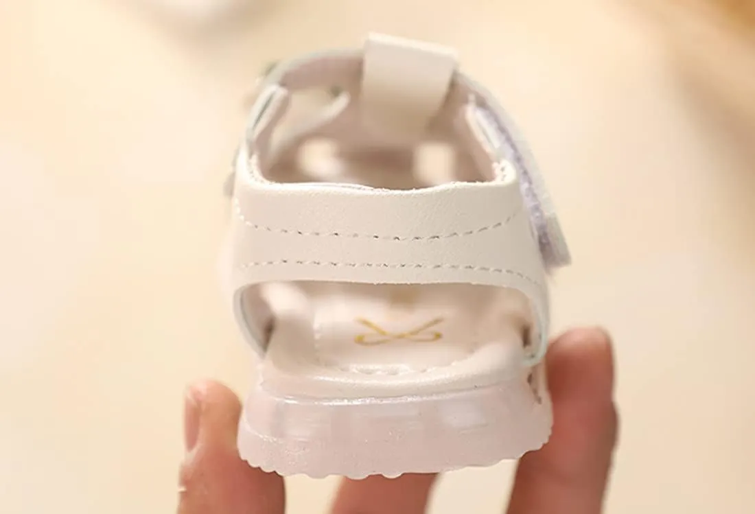 Monvecle Newborn Infant Girl Summer Soft Sole Shoes Cartoon Anti-Slip Casual Toddler First Walker Sandals 0-15M