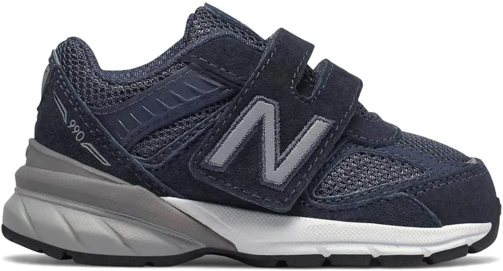 New Balance Baby-Girl's 990 V5 Hook and Loop Sneaker